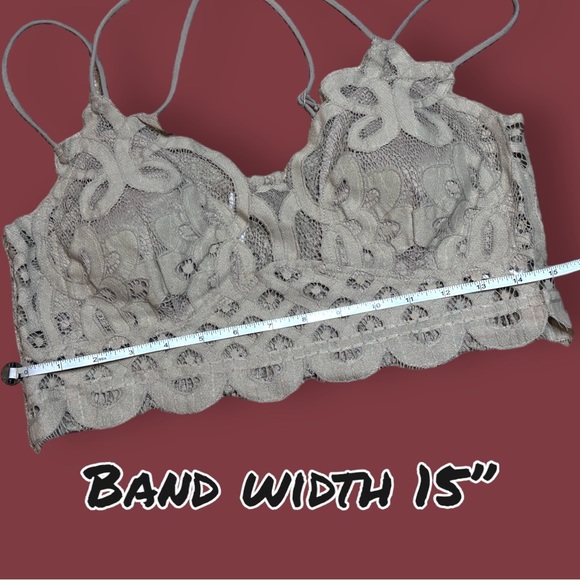 🎉HP🎉 NWOT ZENANA Crotchet Double Strap Bralette in Taupe. Size 2X - Picture 6 of 15